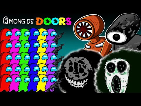 어몽어스 VS Roblox | AMONG US vs. DOORS SUPER HARD MODE | Peanut Among Us Animation