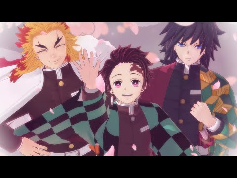 【Demon Slayer MMD】PiNK CAT【Kyojuro🔥Tanjiro🎴Giyu🌊】