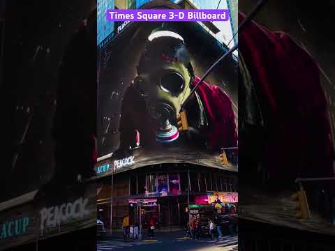 Times Square NYC Billboard l peacock streaming #3dbillboard #timessquare #nyc