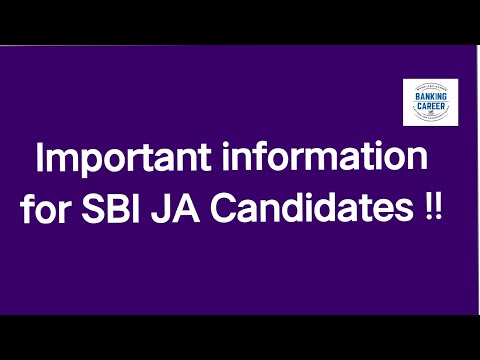 Two important information for SBI Clerk Candidates!!