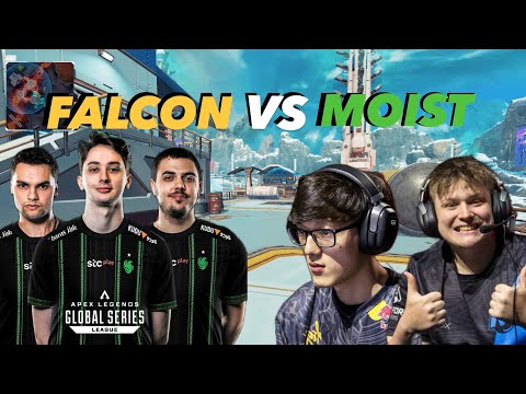 Team Falcon Vs Team Moist in ALGS Pro SCRIMS Wxltzy goes CRAZY as a solo RAT end game