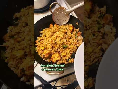 Easy Chicken Fried Rice in 5 minutes with leftover Rice & Chicken  #chicken #friedrice #viral #food