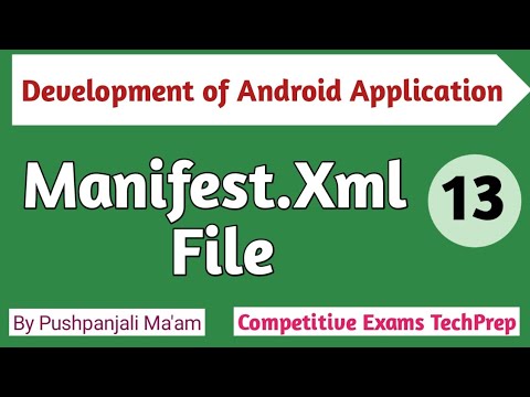 Lec - 2.2 Manifest.xml File in Android in Hindi