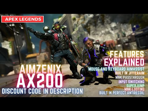 AIMZENIX AX200 FEATURES EXPLAINED - Apex Legends Gameplay 35 KILLS AND 7K DMG #aimzenix #ax200