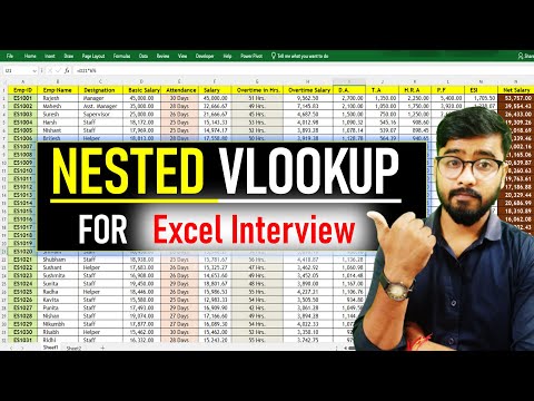 How To Apply NESTED VLOOKUP Formula in Excel [Hindi] #vlookup