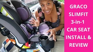 Graco SlimFit 3-in-1 Convertible Car Seat Installation & Review