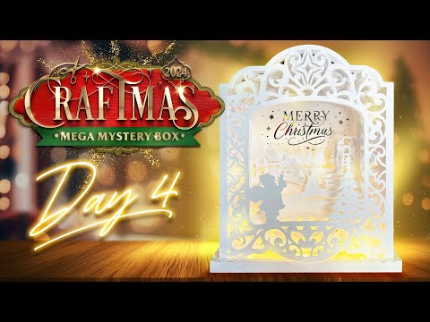 GLOWING 3D Cardstock Cricut Christmas Project! ✨ Craftmas MEGA Mystery Box Day 4!