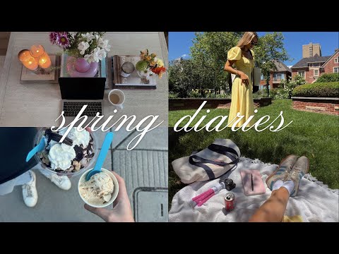 spring diaries: day at the park, ice cream date, spring free people haul, & recent amazon favs 🌼🍨🐝