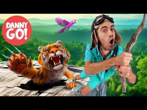 “Escape From Tiger Island!” (Jungle Adventure) 🐅🌴 Floor is Lava Game | Danny Go! Songs for Kids