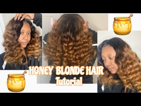 THE PERFECT HONEY BLONDE OMBRE HAIR TUTORIAL | ft. Asteria hair