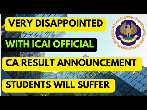 |Very Disappointed With ICAI Official CA Result Announcement| Inter & Final Will Suffer|