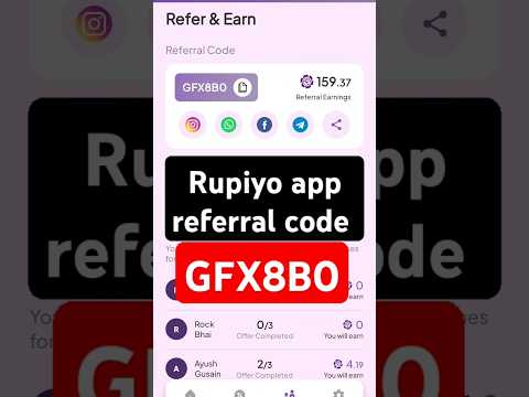 Rupiyo app referral code | rupiyo app referral code 2024 | rupiyo ka referral code 🤑🤑🤑