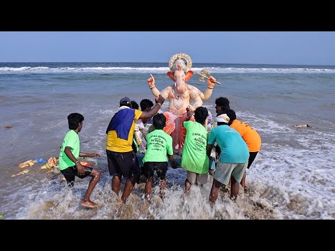 Chennai Ganesh Nimajjanam 2024 | Ganpati Visarjan 2024 Marina Beach | Vinayagar immersion 2024