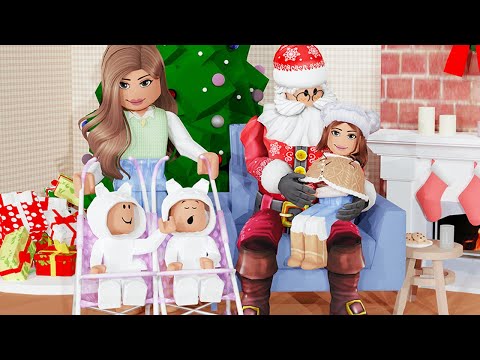 TAKING THE KIDS TO MEET SANTA CLAUSE! Bloxburg Family Roleplay