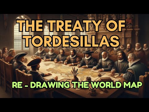 The Treaty of Tordesillas: A Pivotal Moment in Global Colonization #spain #portugal #worldmap #sea