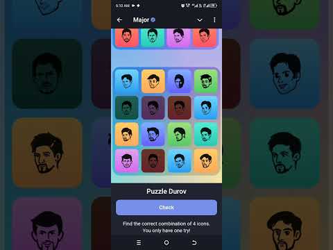 09 October- Major Puzzle Durov Solved Today#play2earngame #airdrop #puzzle #major