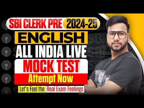 SBI CLERK PRE 2024 | All India SBI Clerk Live Mock | English Live Mock Solutions by Varun Chitra Sir