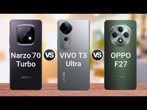 Realme Narzo 70 Turbo vs VIVO T3 Ultra vs Oppo F27 || Specs Comparison