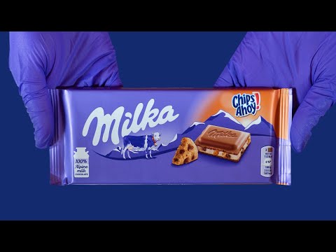 ASMR -Milka Chips Ahoy Chocolate Bar to SandWich