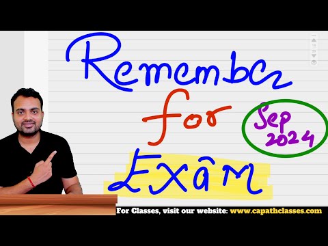 5 Most Important Things to remember before ca exam september 2024.