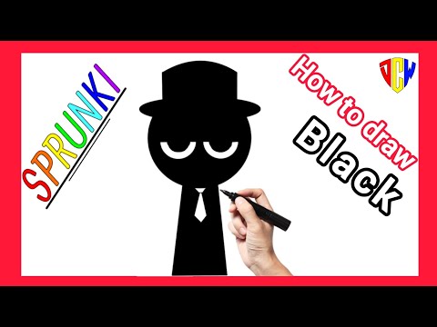 How to draw Black 🖤 from Incredibox Sprunki | Easy step by step tutorial |@digitalcreativeworld123