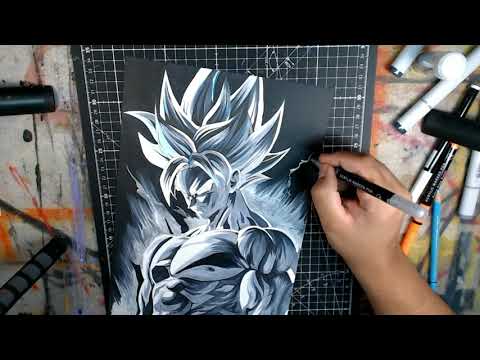 How to Draw Goku Ultra Instinct AI Sytle Dragon Ball Super