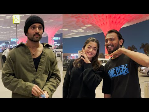 Vijay Deverakonda and Rashmika Mandanna Spotted at Mumbai Airport | Manastars