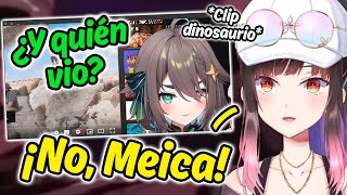 Hana reacciona al clip del dinosaurio de Meica【Hana Yomeguri】