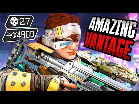 AMAZING VANTAGE 27 KILLS & 4900 DAMAGE (Apex Legends Gameplay)