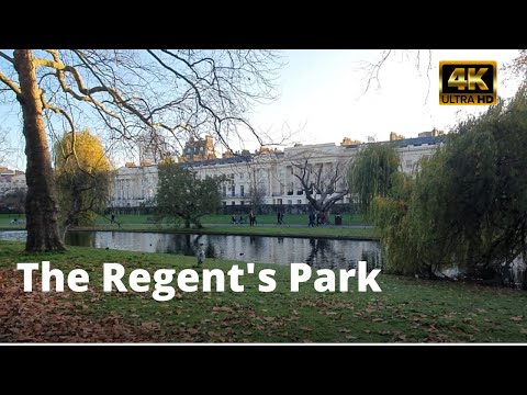 LONDON WALK / Regent's Park  -  4K Walking Tour  - City Walking Tour