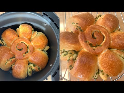 Making Green Onion Bread😋using AIR FRYER👌 So delicious❗️ Soft Dinner Rolls