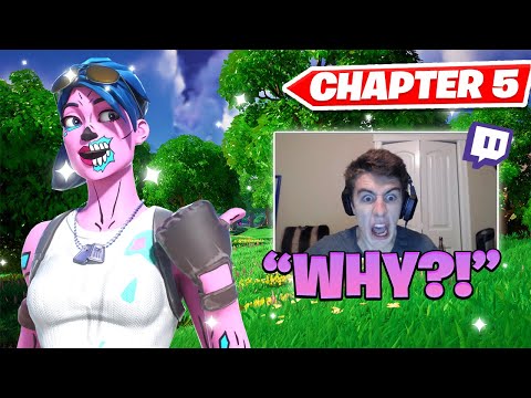 KILLING Fortnite Twitch STREAMER! ... (with reaction) Chapter 5!