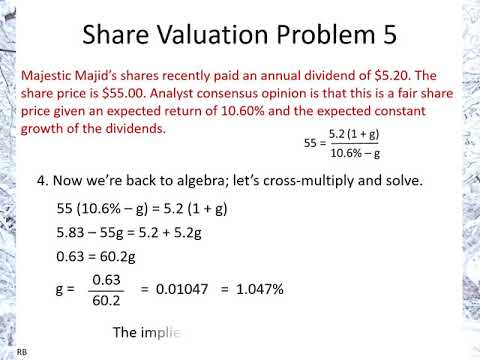 Share Valuation Problem 6