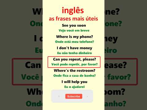 Inglês. Aprenda frases mais úteis em inglês para principiantes!