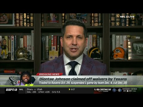 Adam Schefter [BREAKING NEWS] Texans have claimed Diontae Johnson on waivers from Ravens | NFL LIVE