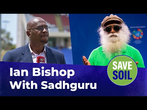 Ian Bishop Discusses Cricket With Sadhguru @ Sir Viv Richards Stadium