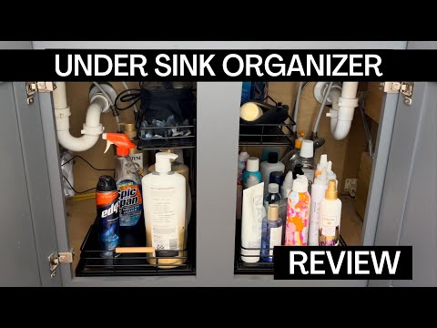 Great Bathroom or Kitchen Under Sink Organizer to Maximize your Storage!  #homeorganization