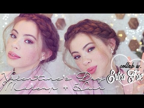 Rose Gold Valentine's Day Makeup + Hair | Collab w. Erica Fae