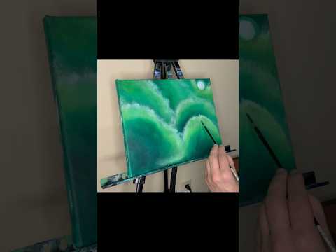 green sky progress #art #paintingtechniques #acrylicpainting #paintingstyles #painting #artist