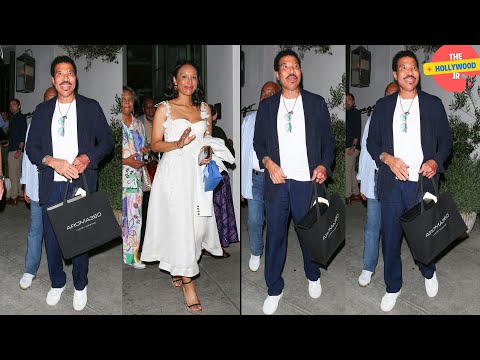 LIONEL RICHIE AND LISA PARIGI SPOTTED LEAVING DINNER AT SPAGO IN BEVERLY HILLS!