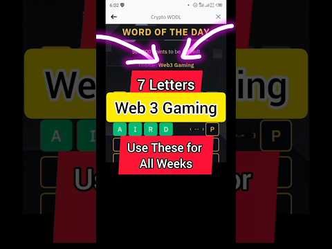 Binance 7 Letters Answers web3 Gaming theme| Binance words of the day Web 3 Gaming theme #cryptowodl