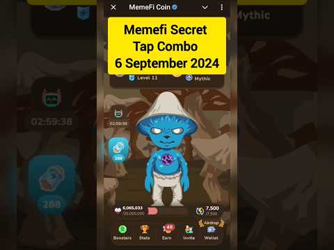 Memefi Secret Tap Combo 6 September 2024 #memefi #dailycombo