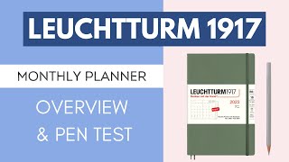 Leuchtturm 1917 MONTHLY PLANNER & Notebook OVERVIEW AND PEN TEST