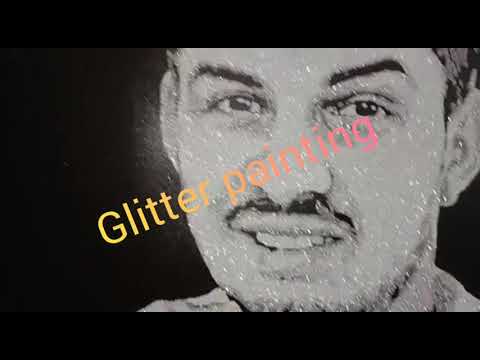 glitter painting