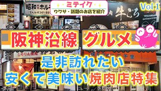 【大阪・兵庫 焼肉店4選】焼肉好き必見❗️阪神電車沿線【安くて美味しい焼肉店特集vol.1】Osaka delicious yakiniku restaurant /話題のお店を紹介 ミテイク