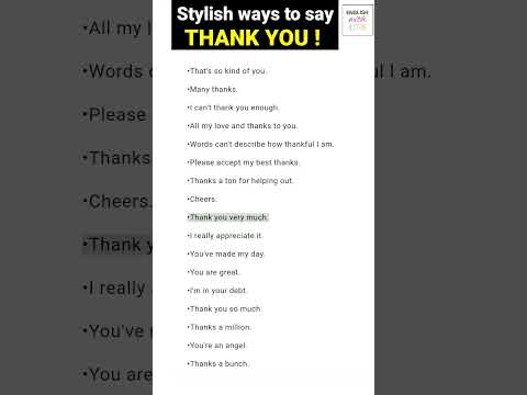 stop saying boring 'THANK YOU' try these phrases #english #learnenglish