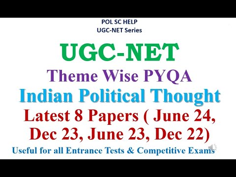 UGC-NET: Theme Wise Latest 8  Papers Analysis- Indian Political Thought (IPT)