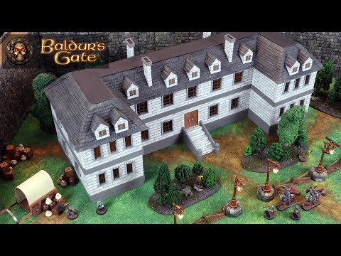 Building Baldur's Gate - Silvershield Manor (Dungeons and Dragons Miniature Terrain)