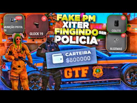 FAZENDO 𝗥𝗣 DE FAKE POLICIAl INFILTRADO NA PM COM DOIS XITER NO GTA RP