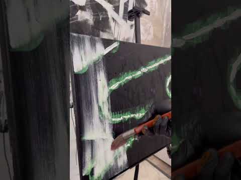 Trying to Paint Northern Lights Aurora with Acrylic Paint #artist #contentcreator #painting